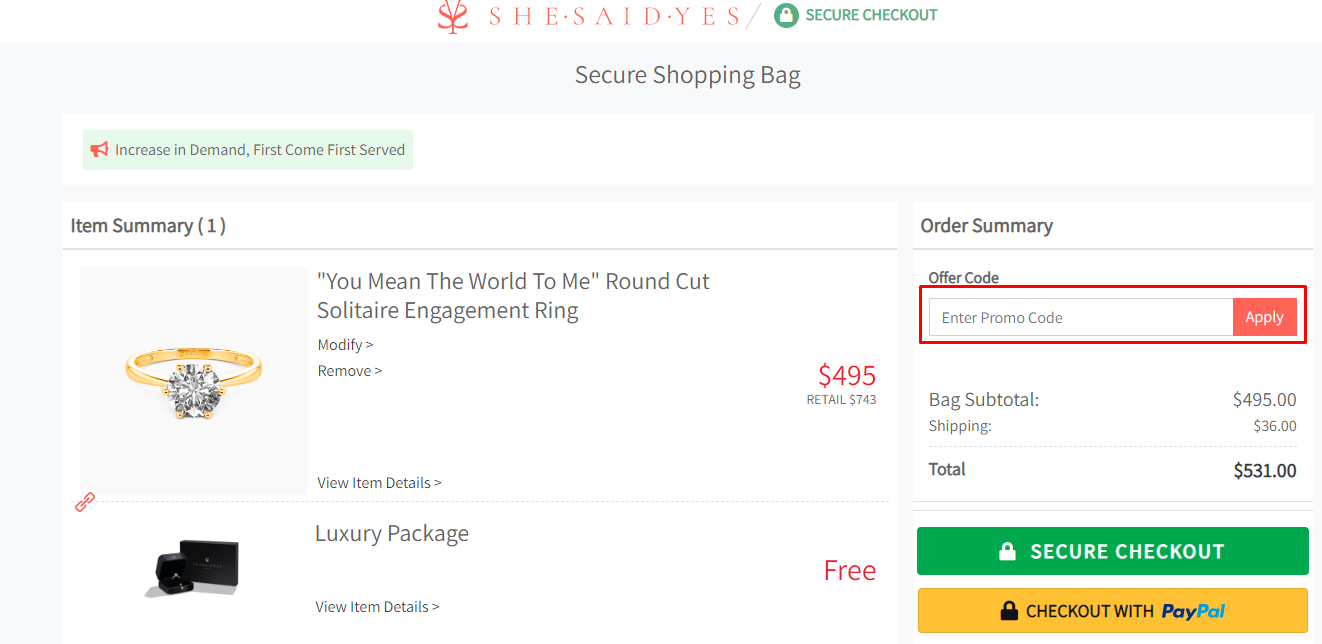 How do I use my SHE·SAID·YES promo code?