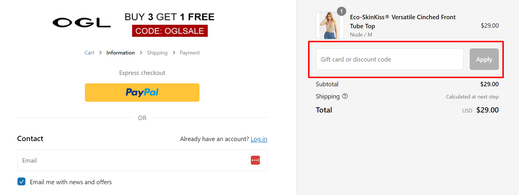 How do I use my OGLmove discount code?