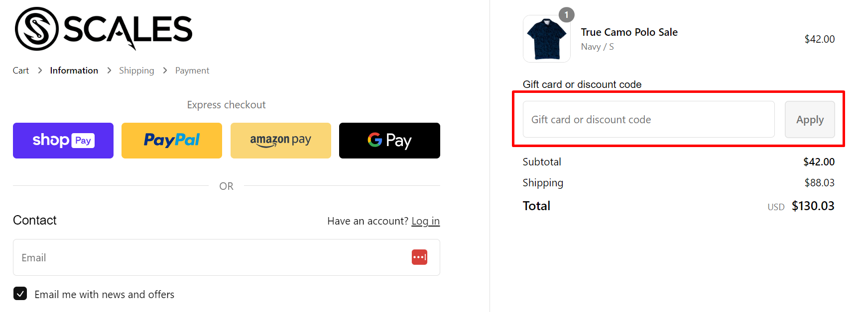 How do I use my Scales discount code?