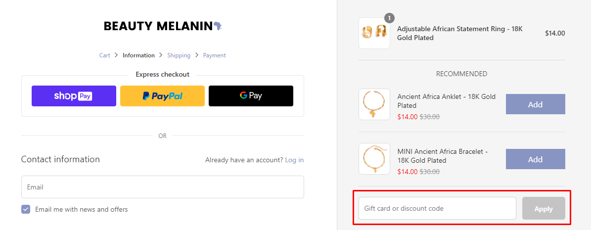 How do I use my Beauty Melanin discount code?