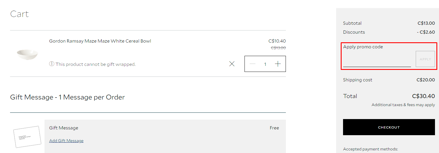 How do I use my Royal Doulton promo code?