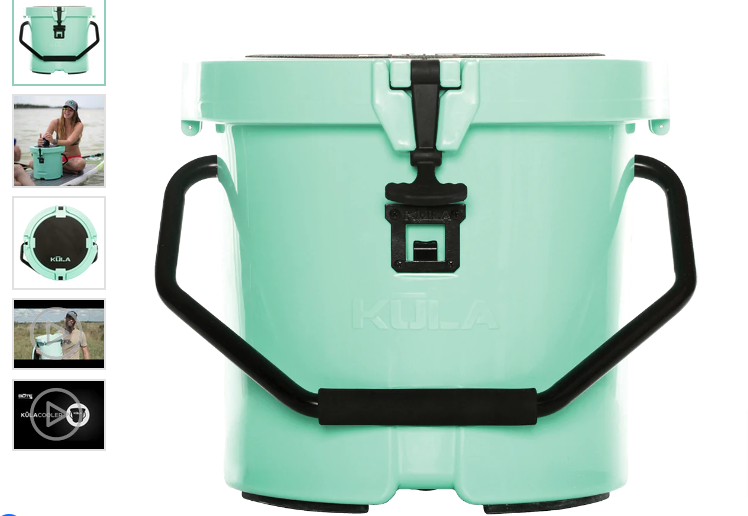A BOTE cooler on a white background plus five more smaller pictures on the left side