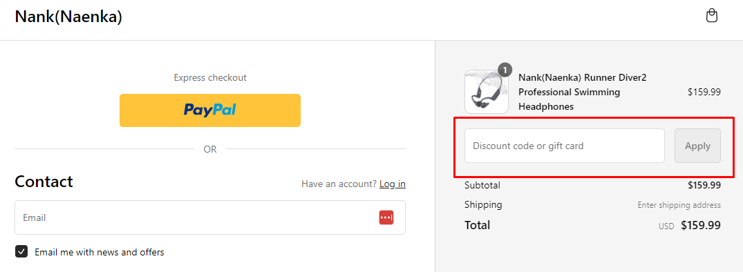 How do I use my Nank discount code?