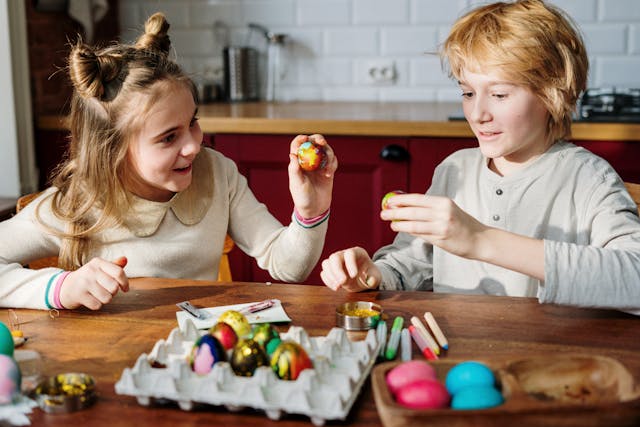 Easter Activities that you can do for the whole family to make the day special such as painting Easter Eggs