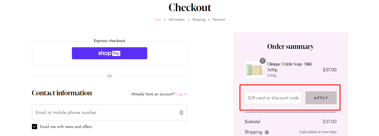 How do I use my Fresh Beauty Co. discount code?