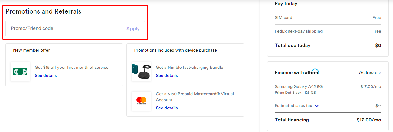 How do I use my Visible Promotion code?