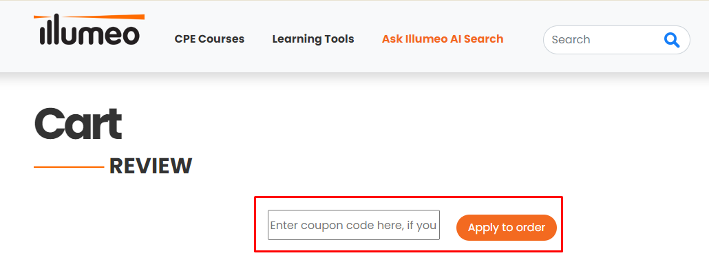How do I use my Illumeo coupon code?