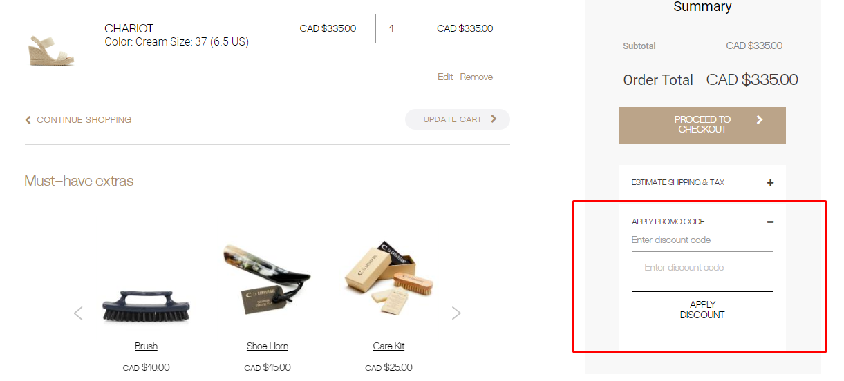 How do I use my La Canadienne Shoes discount code?