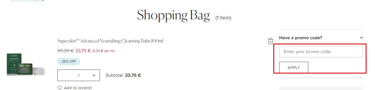 How do I use my Liz Earle promo code?
