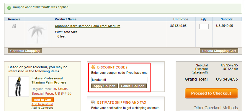 How do I use my Real Palm Trees discount code?