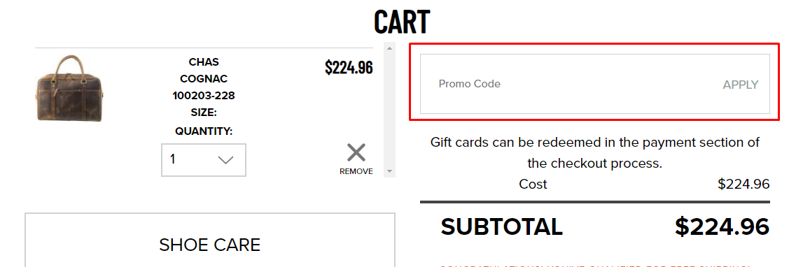 How do I use my Florsheim promo code?
