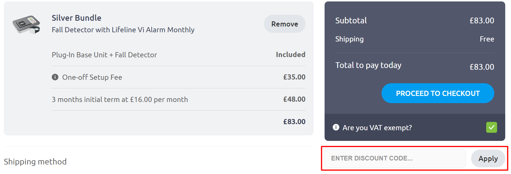 How do I use my LifeConnect24 discount code?