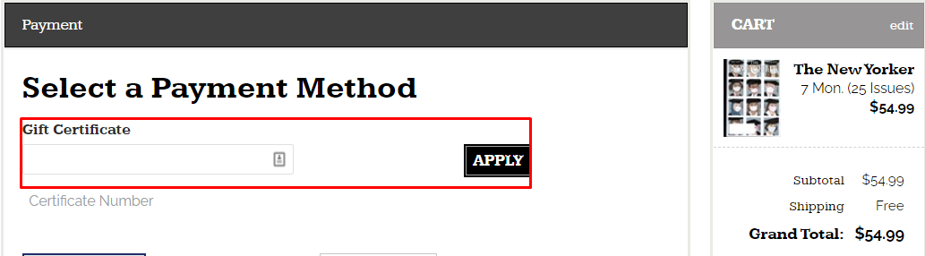 How do I use my MagazineLine.com gift certificate?