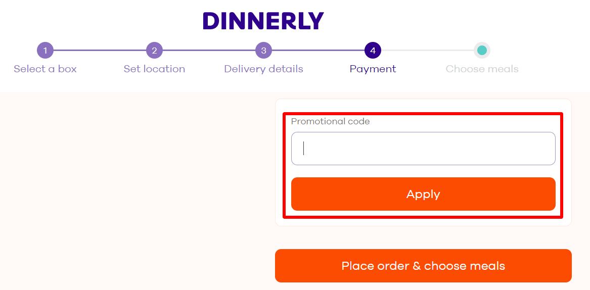 Dinnerly code AU