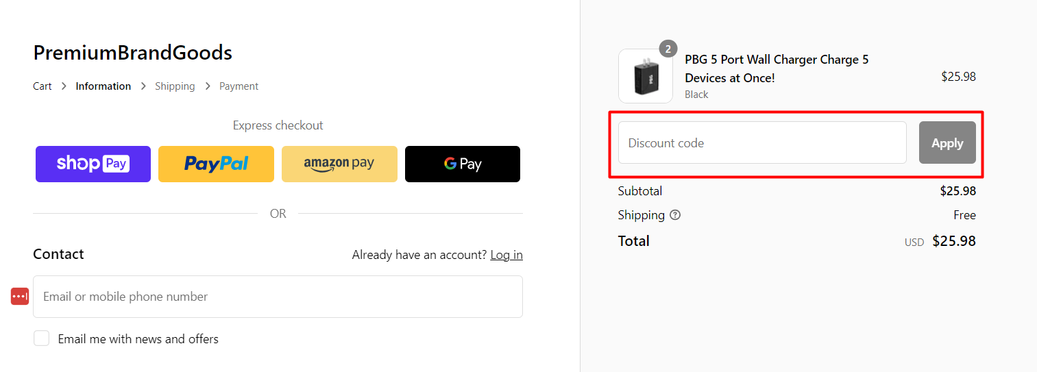 How do I use my PremiumBrandGoods discount code?