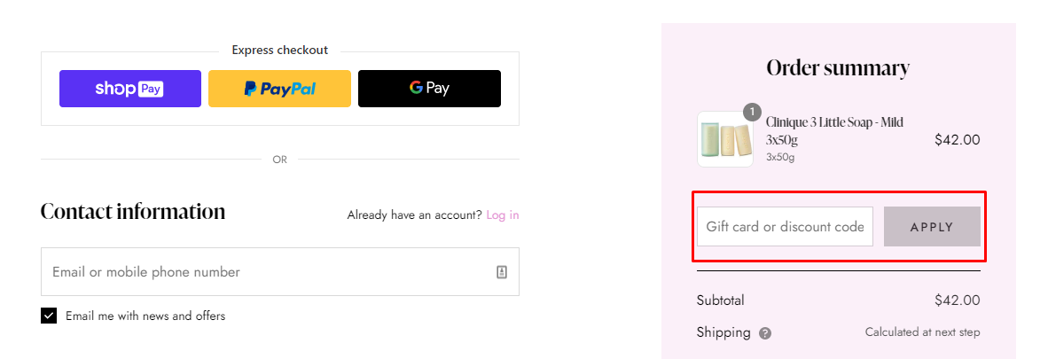 How do I use my Fresh Beauty Co. discount code?