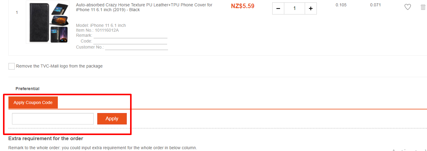 How do I use my TVC-MALL coupon code?