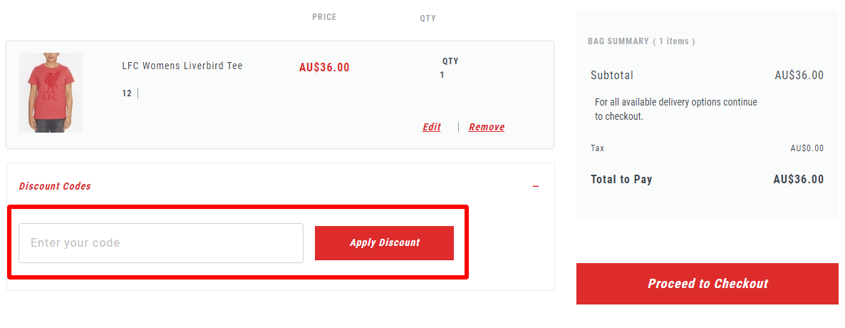 Liverpool FC Checkout