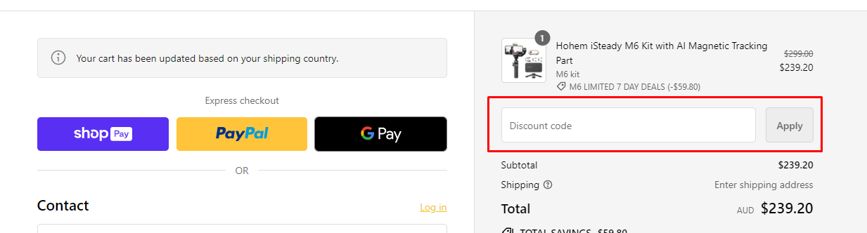 How do I use my Hohem discount code?