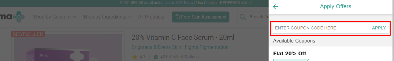 How do I use my The Derma Co coupon code?