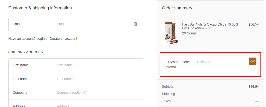 How do I use my Fast Bar discount code?