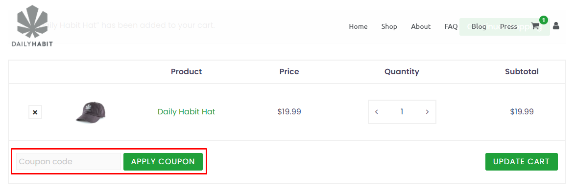 How do I use my Daily Habit coupon code?