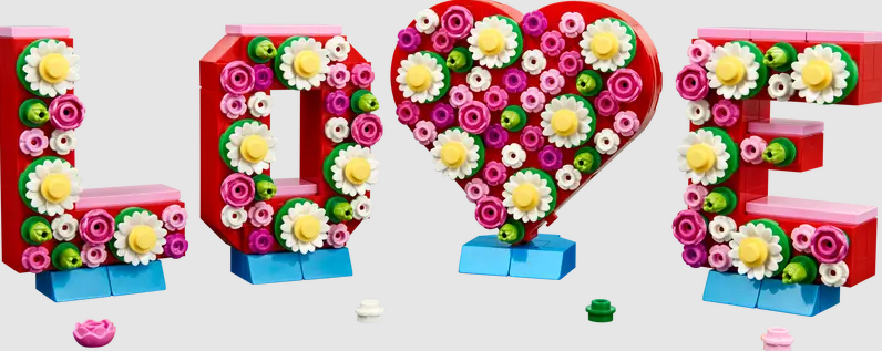 The LEGO Love Letters Set as one of the Valentine's Day gifts for friends