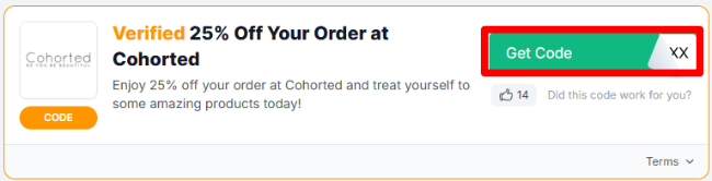 our page shows Cohorted luxury beauty box discounts and offers to use on your purchase