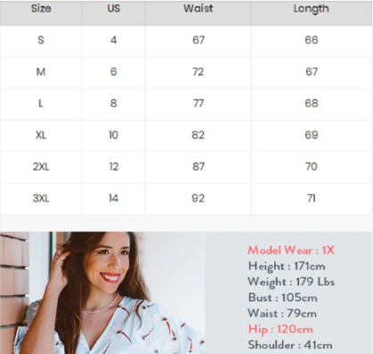 Image shows Dresslily guide size