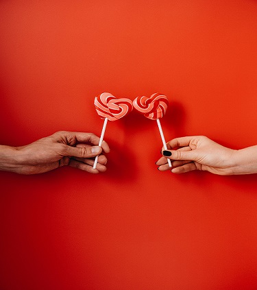 image showing heart shaped candy