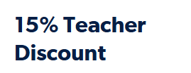 The CoverForYou teacher discount banner from their website