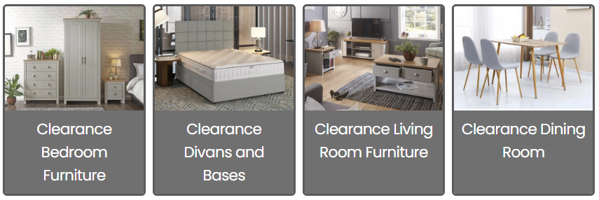 The Archers Sleepcentre clearance page banner showing what products are on sale.