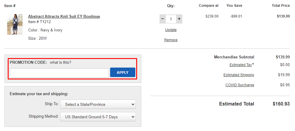 How do I use my Especially Yours promotion code?