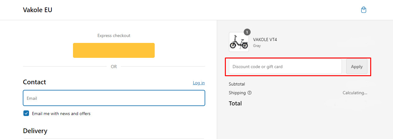 How do I use my Vakole discount code?