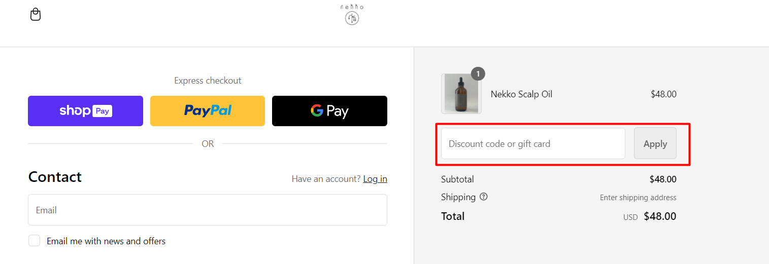 How do I use my Nekkocare discount code?