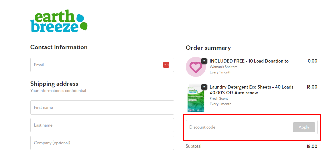 How do I use my Earth Breeze discount code?