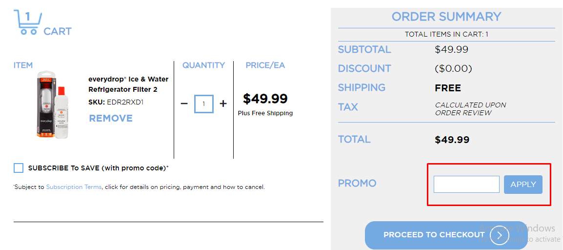 How do I use my EveryDrop promo code?