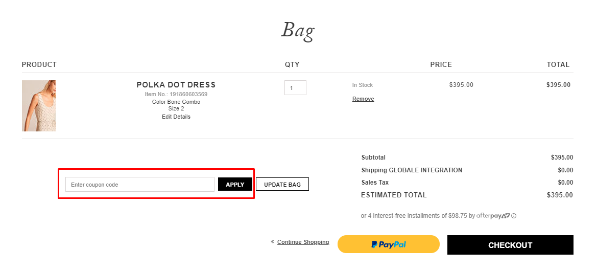 How do I use my Rebecca Taylor coupon code?