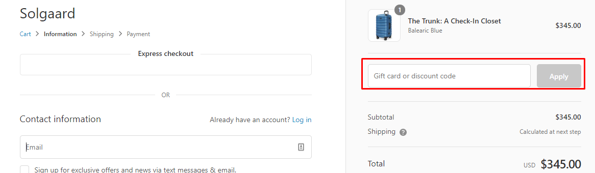 How do I use my Solgaard discount code?