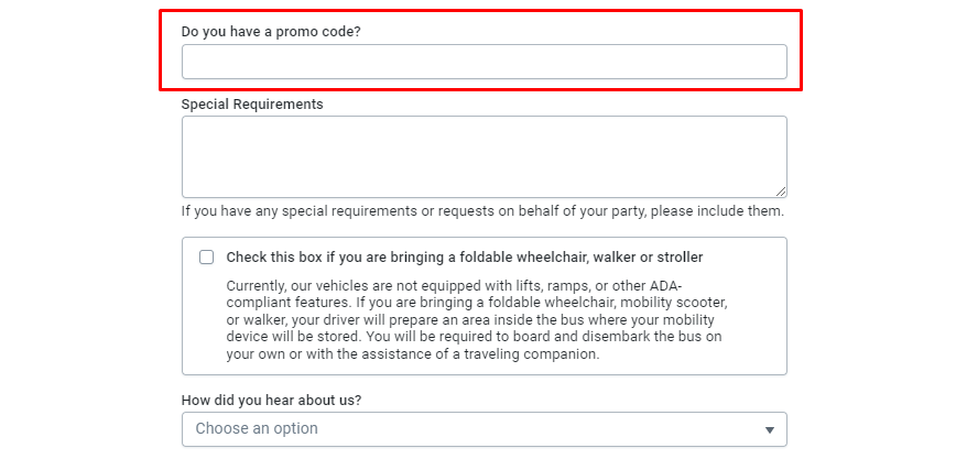 How do I use my USA Guided Tours promo code?
