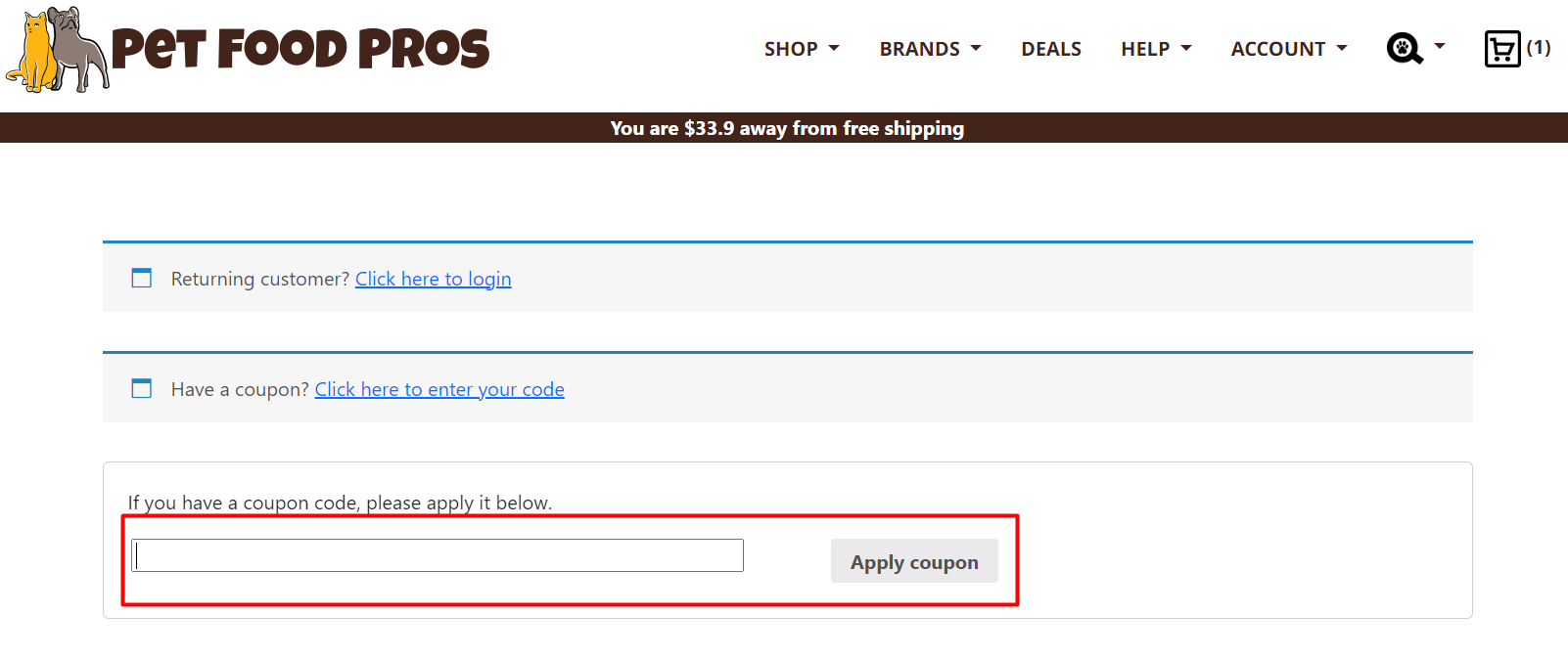 How do I use my PetFoodPros coupon code?