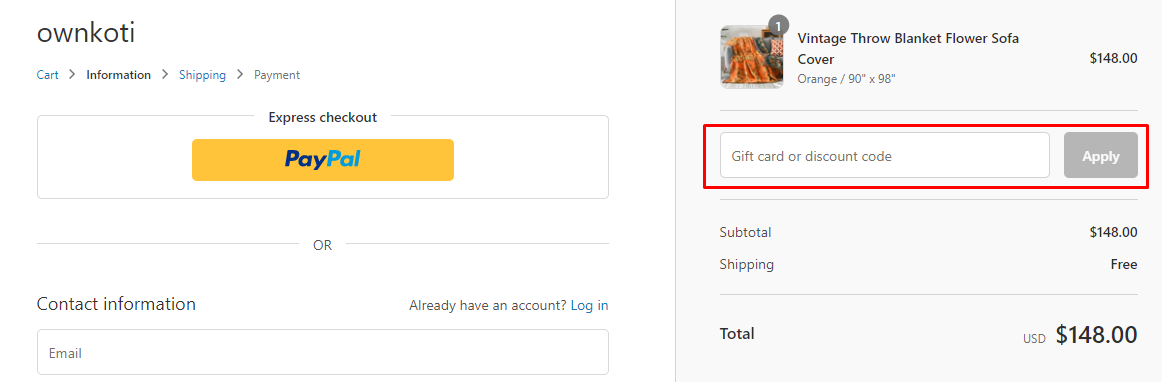 How do I use my OWNKOTI discount code?