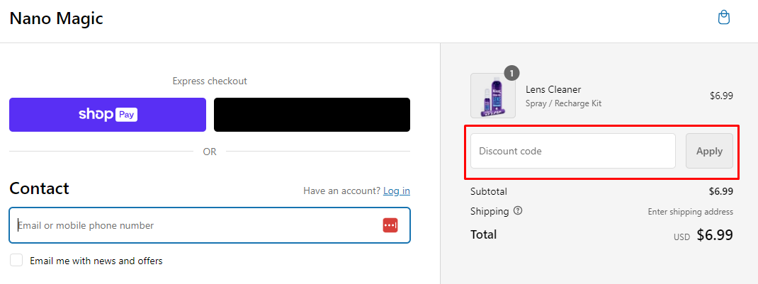 How do I use my Nano Magic discount code?
