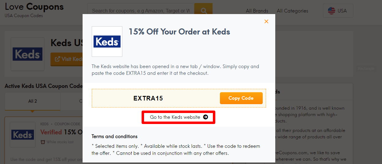 Keds checkout