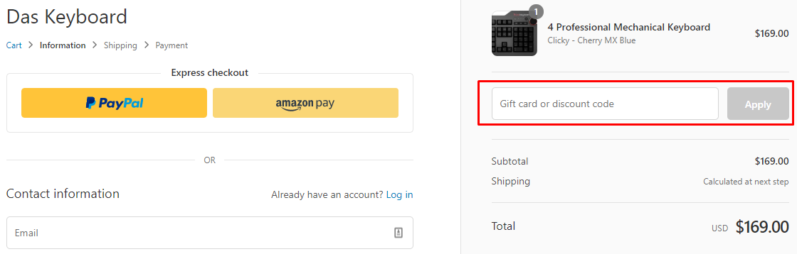 How do I use my Das Keyboard Discount Code