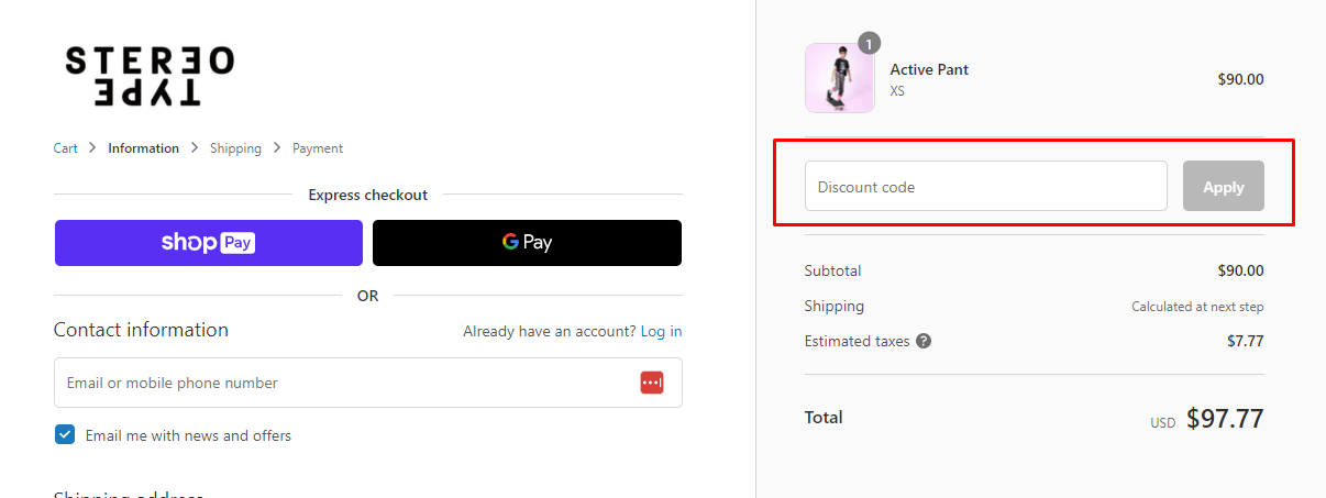 How do I use my StereoType discount code?