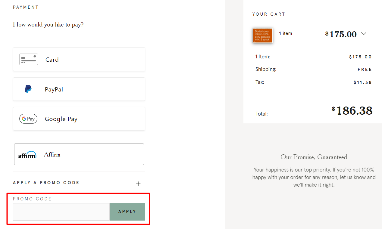 How do I use my Framebridge promo code?