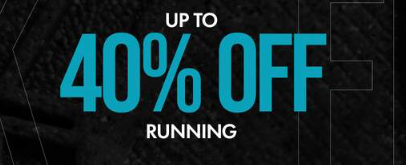 up to 40% off selected running gear