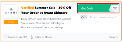 The Love Discount Vouchers page showing discount codes to use on your purchase