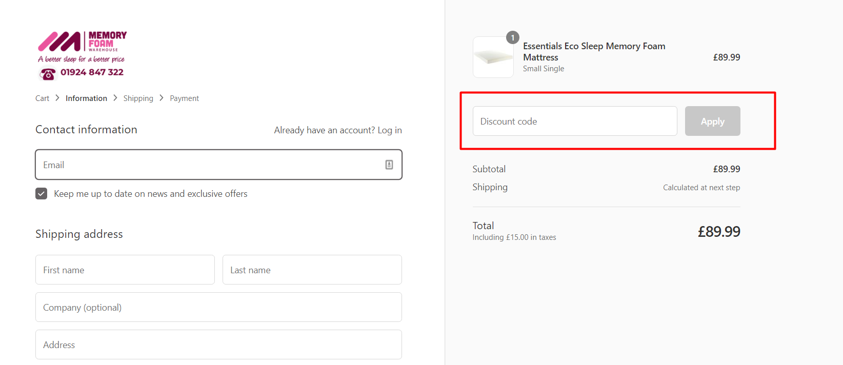 Memory Foam Warehouse Discount Code July 2024